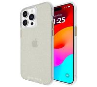 Case-Mate iPhone 15 Pro Case - Sheer Crystal Champagne Gold [12FT Drop Protection] [Wireless Charging Compatible] Luxury Cover w/Cute Bling Sparkle for iPhone 15 Pro 6.1", Anti-Scratch Tech, Slim