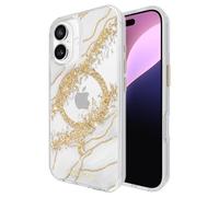 Case-Mate iPhone 16 Case [Compatible with MagSafe] - Stylish Marble Phone Case with 12ft Drop Protection - Premium Magnetic Cover for iPhone 16 - Karat Granite