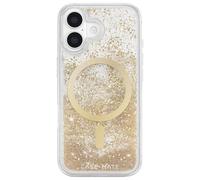 Case-Mate iPhone 17 Case [Compatible with MagSafe] - Liquid Glitter Phone Case with 12ft Drop Protection - Premium Magnetic Cover for iPhone 17 - Gold Waterfall