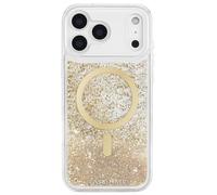 Case-Mate iPhone 17 Pro Max Case [Compatible with MagSafe] - Liquid Glitter Phone Case with 12ft Drop Protection - Premium Magnetic Cover for iPhone 17 Pro Max - Gold Waterfall
