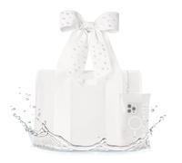 Case-Mate Ivory Pearl Bow Beach Tote - Lightweight Beach Bag with Phone Pouch for Women - Waterproof, Tip-Proof, Foldable & Washable - Tote Bag for Pool, Travel and Vacation - Large