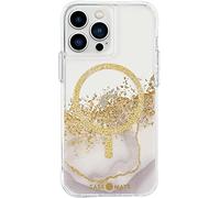 Case-Mate Karat Marble MagSafe Case Compatible with Apple iPhone 13 Pro Max Case [Shockproof, MagSafe Optimised, Drop Protection up to 3 m, Marble Design] - Transparent/Gold