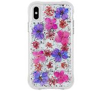 Case-Mate Karat Petals Protective Slim Case Cover for iPhone XS Max Compatible with Wireless Charging, Purple
