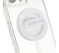 Case-Mate Magnetic Phone Grip MagSafe Loop | Detachable Holder for Hand | Soft Collapsible Grips for Back of iPhone Pro Max 16/15/14/13/12 - White Sparkle