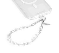 Case-Mate Phone Charm with Beaded Silver Pearls - Detachable Phone Lanyard, Hands-Free Wrist Strap, Adjustable Phone Strap Grip for Women - iPhone 15 Pro Max/ 14 Pro Max/ 13 Pro Max/ 12 - Silver Pearl