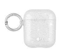 Case-Mate Protective AirPod Case Cover, Soft Silicone Cover with Keychain Ring for Men and Women, Compatible with AirPods Series 1 & 2, Front LED visible - Crystal Clear