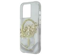 Case-Mate Carat Marble MagSafe protective cover compatible with Apple iPhone 14 Pro case gold [Shockproof Genuine 24 Leaf 10ft drop protection Recycled material] - Marble/Clear
