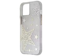 Case-Mate Sheer Superstar Case - Clear, Glitter Star Design, 10 ft Drop Protection, Shockproof, Anti-scratch, Compatible with Apple iPhone 13