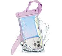 Case-Mate Soap Bubble IP68 Waterproof Phone Pouch - Travel Beach Cruise Ship Essentials - Floating Waterproof Phone Case with Crossbody Lanyard for iPhone 16 Pro Max/15 Pro/14/13/12/S24 - Iridescent