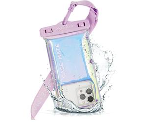 Case-Mate Soap Bubble IP68 Waterproof Phone Pouch - Travel Beach Cruise Ship Essentials - Floating Waterproof Phone Case with Crossbody Lanyard for iPhone 17 Pro Max/16 Pro/15/14/13/S26 - Iridescent