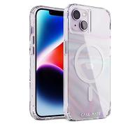 Case-Mate Soap Bubble MagSafe Case protective cover compatible with Apple iPhone 14 Plus rainbow [Colour changing effect | 10ft drop protection | Integrated ring] - Clear/Iridescent