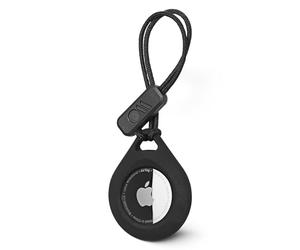 CASE-MATE Tough Sport Lanyard protective cover compatible with Apple Air-Tag holder [Scratch-resistent Air-Tag accessory | Shockproof | Modern designed Air-Tag case] - Black