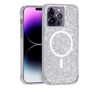 Case-Mate Twinkle MagSafe Case protective cover compatible with Apple iPhone 14 Pro Max glitter [10ft drop protection Recycled material Integrated ring Iridescent] - Stardust