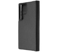 Case-Mate Wallet Genuine Leather Bookcase compatible with Samsung Galaxy S23 Ultra case leather [12 ft drop protection | Integrated flap closure | Money and card pockets | Handmade leather] - Black