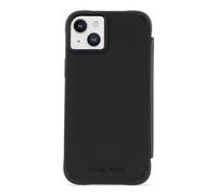Case-Mate Wallet Genuine Leather BookCase compatible with Apple iPhone 14 Plus case leather [10ft drop protection | Integrated magnetic ring incl. money and card slots | Handmade leather] - Black