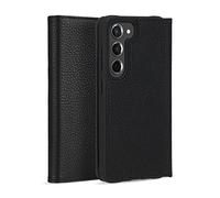 Case-Mate Wallet Genuine Leather Bookcase compatible with Samsung Galaxy S23 case leather [12 ft drop protection | Integrated flap closure | Money and card pockets | Handmade leather] - Black