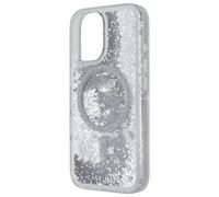 Case-Mate iPhone 16 Case [Compatible with MagSafe] - Sparkly Liquid Glitter Phone Case with 12ft Drop Protection - Premium Magnetic Cover for iPhone 16 - Silver Waterfall