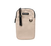 case&me borsetta a tracolla per smartphone, tracolla regolabile, zip, due tasche, Ivory