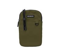 case&me Borsetta A Tracolla Per Smartphone, Tracolla Regolabile, Zip, Due Tasche, Verde Scuro