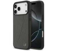 Case Mercedes Magsafe IPHONE 17 Pro Max Real Anthracite Logo Star Metal