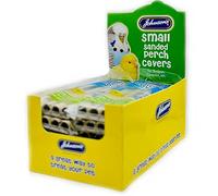 CASE OF 12 JOHNSONS SANDED PERCH COVERS SMALL BIRD BUDGIE CANARY FINCH PERCHES