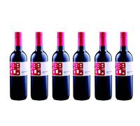 CASE OF 6 BOTTLES OF ITALIAN RED WINE FROM THE REGION OF VENETO GRASPELLO ROSSO VINO DA TAVOLA (750ml each x 6)