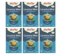 Yogi Tea, Liquorice Mint, Organic Spice and Herbal Tea, Caffeine Free, Blend of Liquorice, Peppermint and Cardamom, 6 Packs x 17 Tea Bags (102 Teabags Total)