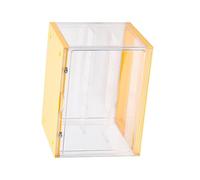 CASE OF EXHIBITION OF MAGNETIC ACTION FIGURES HOLDER FOR COLLECTABLE TRANSPARENT DOLLS FOR THE HOME AND THE MATERIAL PS MATERIAL (Large Yellow)