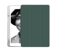 case Protective Cover with Pen Slot, Transparent Triple Fold Shell Suitable for iPad mini 7 2024/mini6 2021 8.3 inch universal secretcipher pad cover(Dark Green)