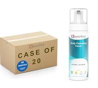 Case Saver 20x 200ml Omnitex Rinse Free Body Cleansing Foam, With Herbal Oils & Vitamins | No Water - No Rinse Body Wash | Skin Cleansing Foam, Aerosol Free, Alcohol Free, Dermatologically Tested
