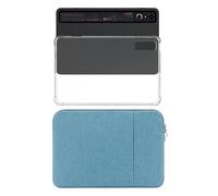 Case Set for Nubia RedMagic 3Pro - Waterproof Oxford Cloth Sleeve + TPU Clear Soft Cover | Slim & Shockproof | Splash-Resistant(Blue)