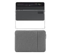 Case Set for Nubia RedMagic 3Pro - Waterproof Oxford Cloth Sleeve + TPU Clear Soft Cover | Slim & Shockproof | Splash-Resistant(Deep Grey)