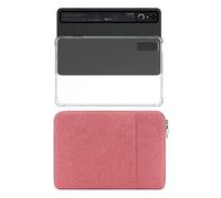 Case Set for Nubia RedMagic 3Pro - Waterproof Oxford Cloth Sleeve + TPU Clear Soft Cover | Slim & Shockproof | Splash-Resistant(Red)