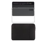 Case Set for Nubia RedMagic 3Pro - Waterproof Oxford Cloth Sleeve + TPU Clear Soft Cover | Slim & Shockproof | Splash-Resistant(Black)