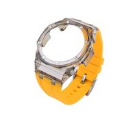 Case+Silicone Watchband Fit for Casio G-Shock GA-110/GA100/GA120(Titanium-yellow)