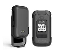 Case with Clip for Sonim XP3 Plus XP3900 2021, Industrial Strength Protective Snap On Cover with Rotating Belt Clip Holster Combo for XP3Plus (T-Mobile/Verizon) - Black
