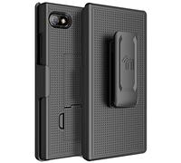 Case with Clip for Unihertz Titan Slim Phone, Nakedcellphone Hard Shell Cover with Kickstand and [Rotating/Ratchet] Belt Hip Holster Holder Combo - Black