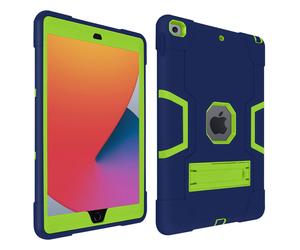 Case with Crutch Special child stand Blue and green iPad 2020 / 2019 10.2