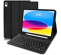 Case with Keyboard for iPad 11th Generation A16 11 inch 2025, UK layout Keyboard Case for 10th Gen 2022, Slim Case with Detachable Bluetooth Keyboard and Pencil Holde for iPad 11/10 Gen, Black