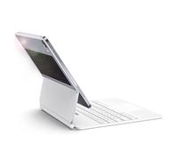 Case with Keyboard for iPad Air 13-inch (M3/M2, 2025/2024) & iPad Pro 12.9-inch (6th/5th/4th/3rd Gen), Magic-Style Keyboard Case with Light Charging, Magnetic Stand, Multi-Touch Trackpad, White