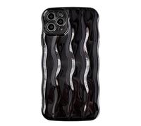Caseative for iPhone 11 Pro Max Case,Water Ripple Pattern Curly Wave Frame Soft Compatible with iPhone Case (Light Black,iPhone 11 Pro Max)