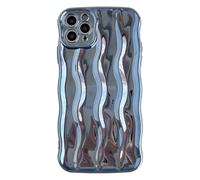 Caseative for iPhone 11 Pro Max Case,Water Ripple Pattern Curly Wave Frame Soft Compatible with iPhone Case (Light Blue,iPhone 11 Pro Max)