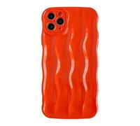 Caseative for iPhone 11 Pro Max Case,Water Ripple Pattern Curly Wave Frame Soft Compatible with iPhone Case (Orange,iPhone 11 Pro Max)