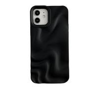 Caseative for iPhone 12 Case,Water Ripple Pattern Wave Phone Case (Black)