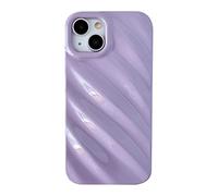 Caseative for iPhone 12 Pro Case,Water Ripple Pattern Wave Shape Camera Lens Protection Phone Case (Purple)