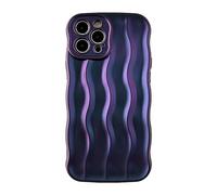 Caseative for iPhone 12 Pro Max Case,Water Ripple Pattern Curly Wave Frame Soft Compatible with iPhone Case (Purple,iPhone 12 Pro Max)