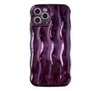 Caseative for iPhone 12 Pro Max Case,Water Ripple Pattern Curly Wave Frame Soft Compatible with iPhone Case (Light Purple,iPhone 12 Pro Max)