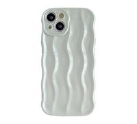 Caseative for iPhone 13 Case,Water Ripple Pattern Curly Wave Frame Soft Phone Case (Grey)