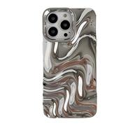 Caseative for iPhone 13 Pro Case,Water Ripple Pattern Wave Phone Case (Silver)