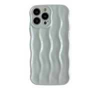 Caseative for iPhone 13 Pro Max Case,Water Ripple Pattern Curly Wave Frame Soft Compatible with iPhone Case (Grey,iPhone 13 Pro Max)